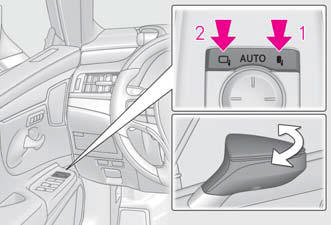Lexus ES. Adjusting the steering wheel and mirrors